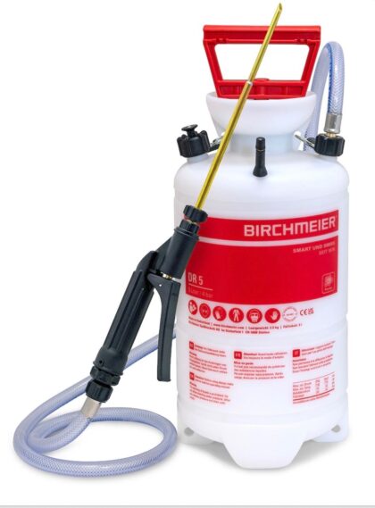 Poudreuse professionnelle Birchmeier DR5 5 litres 4 bars - Pulverisateur a poudre insecticide avec pistolet et tuyau renforce - Made in Switzerland depuis 1876