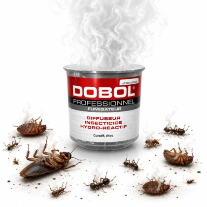 Dobol Fumigateur Professionnel 20 g — Diffuseur Insecticide Hydro-Réactif (Cyperméthrine 7,2 %)