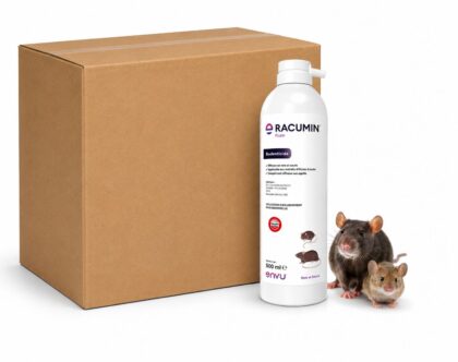 Carton professionnel de 6 unités Racumin Foam 500ml - Mousse rodenticide Envu Coumatétralyl 0,4% contre rats et souris - AMM FR-2015-0052