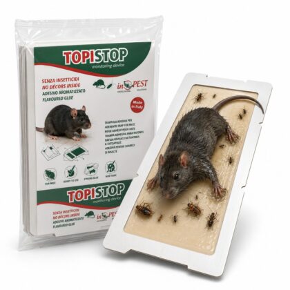 Plaque de Glu Souris & Insectes TopiStop — Lot de 10 (Glu Aromatisée, Sans Insecticide)